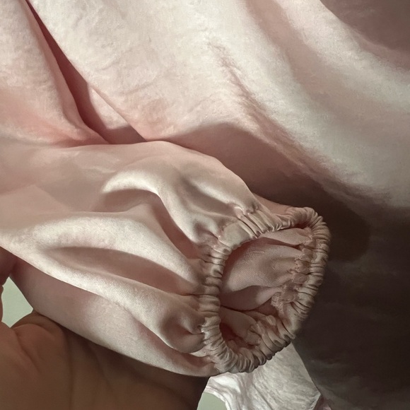 Lulus As Always Pink Satin balloon sleeve Mini Dress - Picture 9 of 10